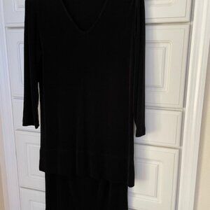 Chico's Black Tunic and Coordinating Skirt